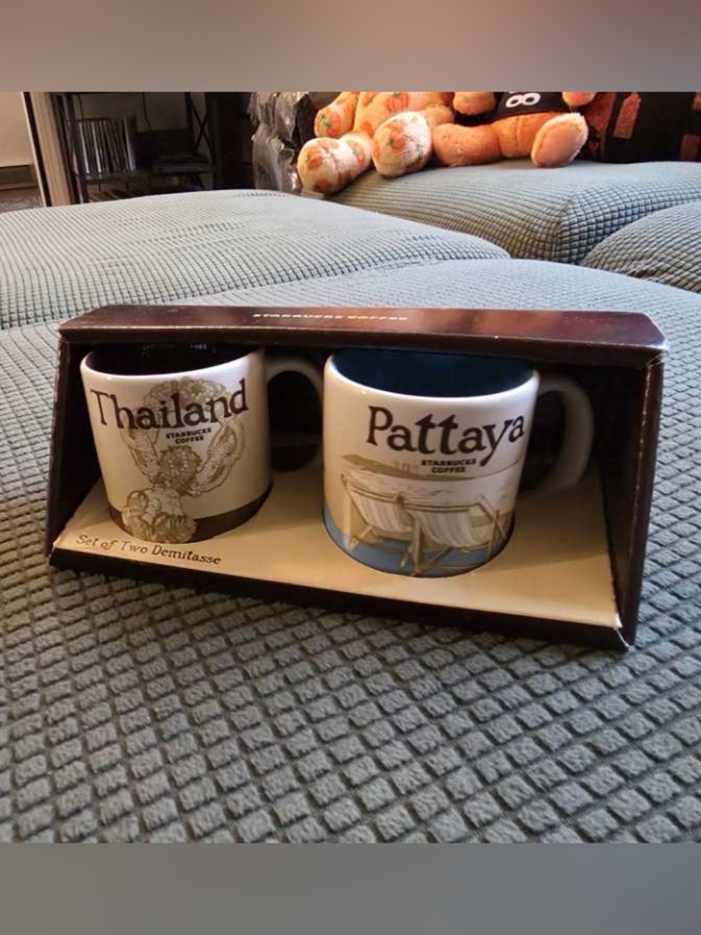 Starbucks Thailand & Pattaya White Souvenir Mugs Set